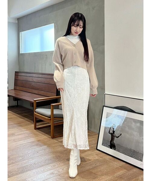 MERCURYDUO(マーキュリーデュオ)の「レースマーメイドスカート(スカート・レディース・オフホワイト/ラベンダー・SMALL/MEDIUM)」の12枚目の写真