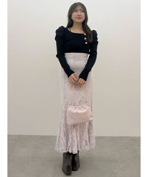 MERCURYDUO(マーキュリーデュオ)の「レースマーメイドスカート(スカート・レディース・オフホワイト/ラベンダー・SMALL/MEDIUM)」の15枚目の写真