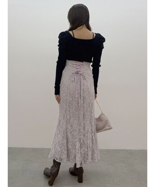 MERCURYDUO(マーキュリーデュオ)の「レースマーメイドスカート(スカート・レディース・オフホワイト/ラベンダー・SMALL/MEDIUM)」の16枚目の写真