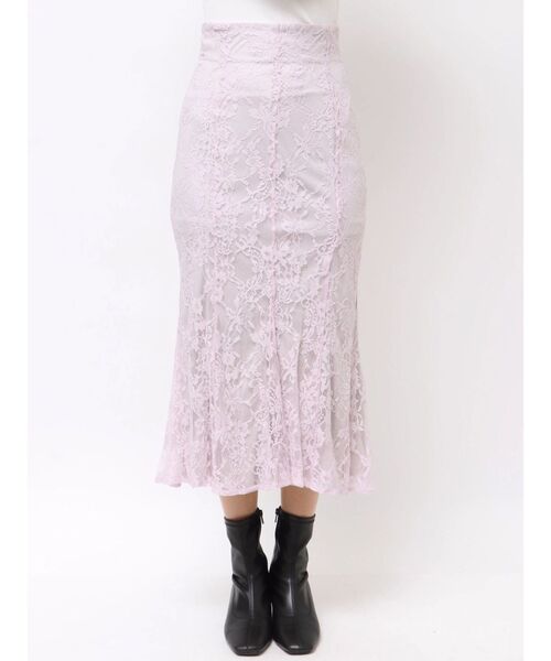 MERCURYDUO(マーキュリーデュオ)の「レースマーメイドスカート(スカート・レディース・オフホワイト/ラベンダー・SMALL/MEDIUM)」の5枚目の写真