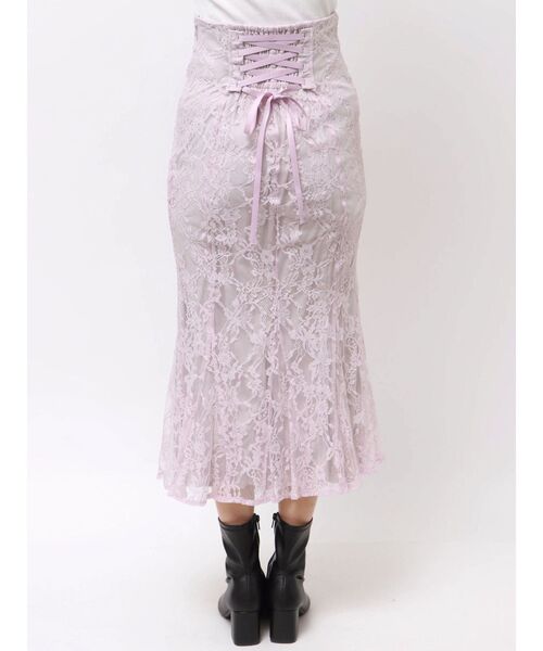 MERCURYDUO(マーキュリーデュオ)の「レースマーメイドスカート(スカート・レディース・オフホワイト/ラベンダー・SMALL/MEDIUM)」の7枚目の写真