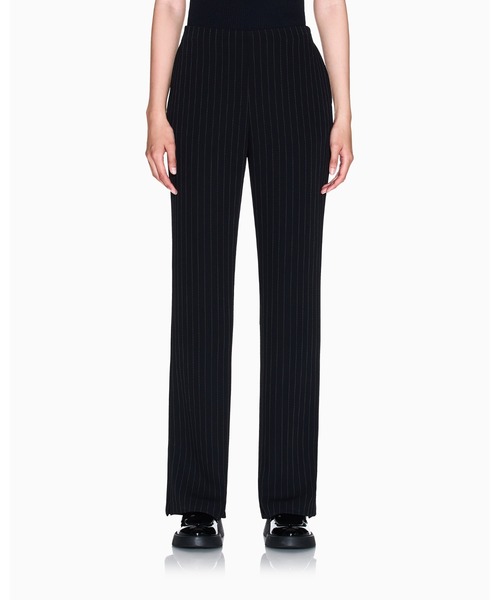 ARMANI EXCHANGE（アルマーニエクスチェンジ）の「【A|X アルマーニ エクスチェンジ】ピンストライプ スリットパンツ（スラックス・レディース・シルバー×ブラック・6/4/2）」の8枚目の写真