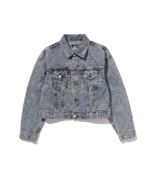 LINE CAMO CROPPED DENIM JACKET（デニムジャケット）｜A BATHING APE