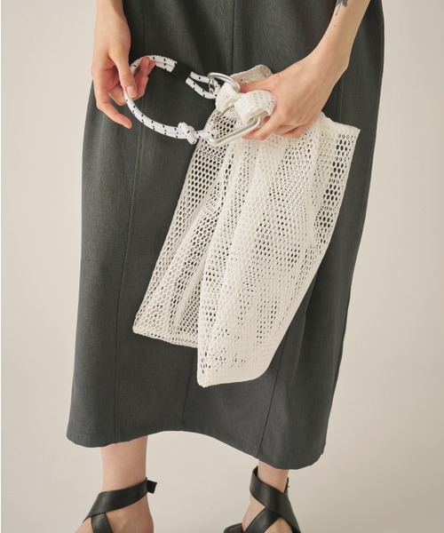 AIC.（エーアイシー）の「OUTDOOR Mesh Shopper[M]（トートバッグ・レディース・ホワイト/ブラック・FREE）」の16枚目の写真