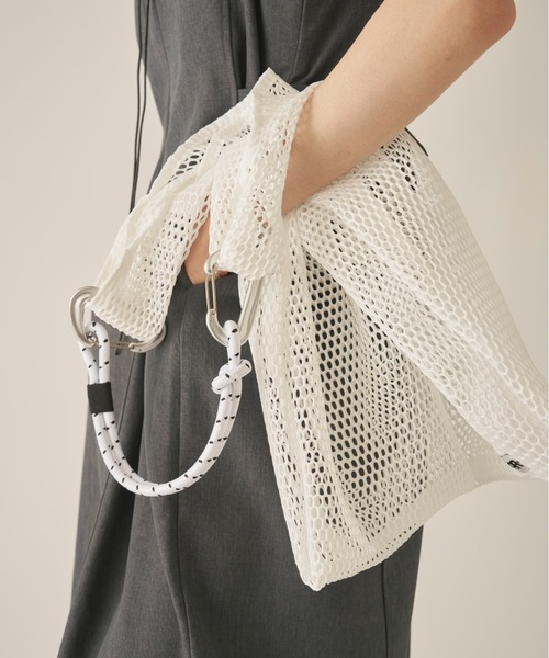 AIC.（エーアイシー）の「OUTDOOR Mesh Shopper[M]（トートバッグ・レディース・ホワイト/ブラック・FREE）」の18枚目の写真