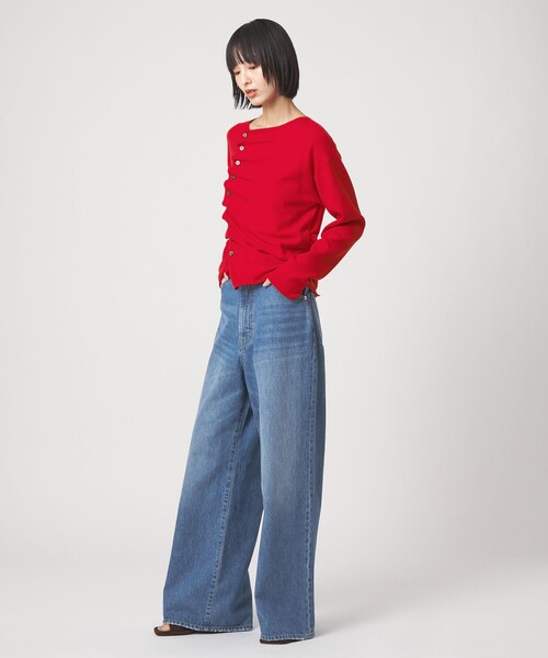 EMMEL REFINES（エメルリファインズ）の「＜EMMEL REFINES＞EM ハイウエスト ワイド デニム（デニムパンツ・レディース・ライトブルー/コバルトブルー・XS/S/M）」の10枚目の写真