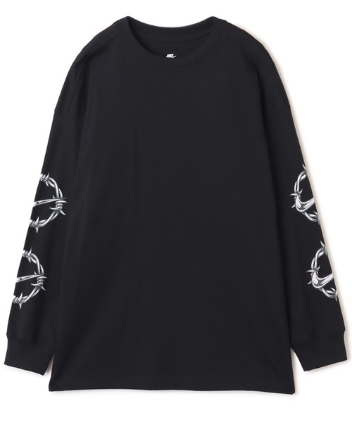 NIKE(ナイキ)の「NIKE AS W NSW CLASSIC LS TEE BRB CH / ナイキ ウィメンズ NSW クラシック BRB CH L/S Tシャツ 【SP】(Tシャツ/カットソー・レディース・ブラック・S/M/L)」の1枚目の写真