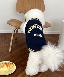Dalfwin（ダールフィン）の「ペットウェア NEW YORKロゴブルゾン（ペットウェア）」