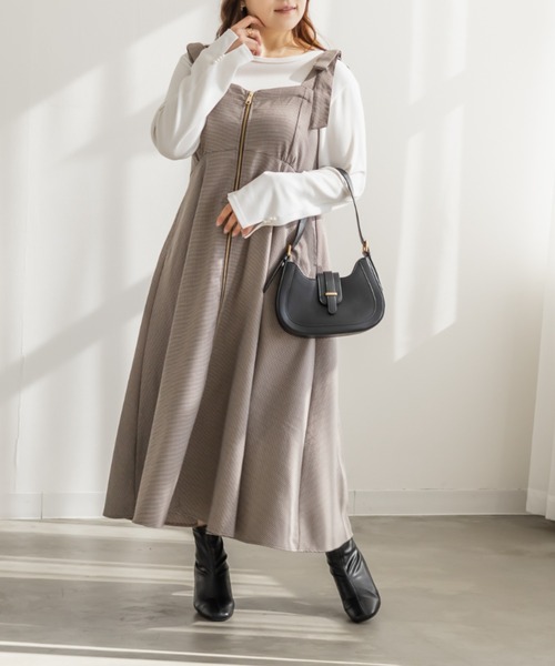 CLETTE（クレット）の「CLETTEオリジナル袖口パールリブカットソー（Tシャツ/カットソー・レディース・ブラック/ホワイト・4L/3L/LL）」の5枚目の写真