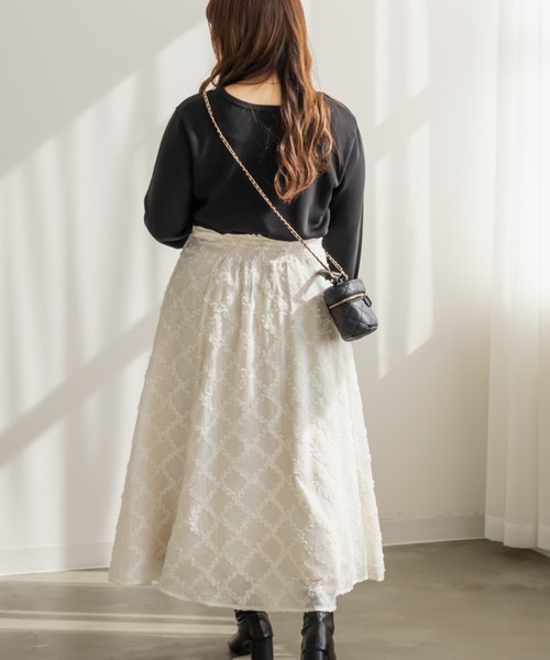 CLETTE（クレット）の「CLETTEオリジナル袖口パールリブカットソー（Tシャツ/カットソー・レディース・ブラック/ホワイト・4L/3L/LL）」の8枚目の写真
