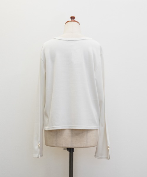 CLETTE（クレット）の「CLETTEオリジナル袖口パールリブカットソー（Tシャツ/カットソー・レディース・ブラック/ホワイト・4L/3L/LL）」の13枚目の写真