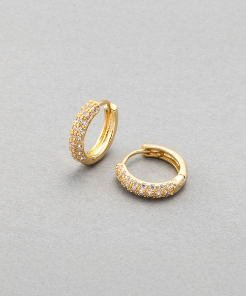 Cream dot.(クリームドット)の「繊細ビジューのキャッチレスミニフープピアス(ピアス(両耳用)・レディース・シルバー/ゴールド・#8/#6/#10)」の12枚目の写真