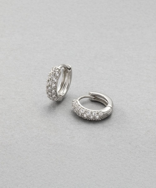 Cream dot.(クリームドット)の「繊細ビジューのキャッチレスミニフープピアス(ピアス(両耳用)・レディース・シルバー/ゴールド・#8/#6/#10)」の14枚目の写真