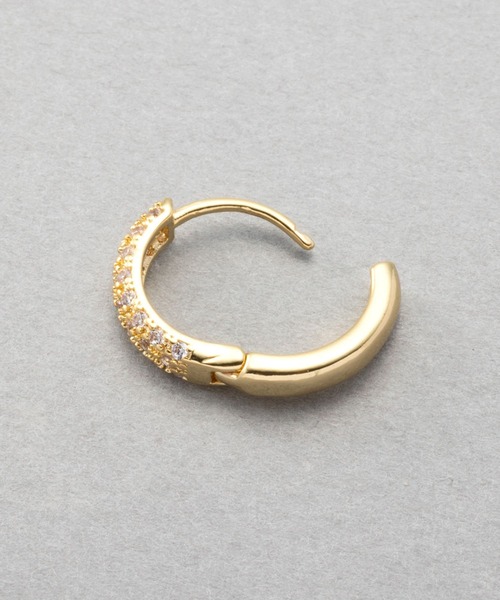 Cream dot.(クリームドット)の「繊細ビジューのキャッチレスミニフープピアス(ピアス(両耳用)・レディース・シルバー/ゴールド・#8/#6/#10)」の16枚目の写真