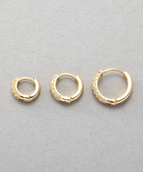 Cream dot.(クリームドット)の「繊細ビジューのキャッチレスミニフープピアス(ピアス(両耳用)・レディース・シルバー/ゴールド・#8/#6/#10)」の17枚目の写真