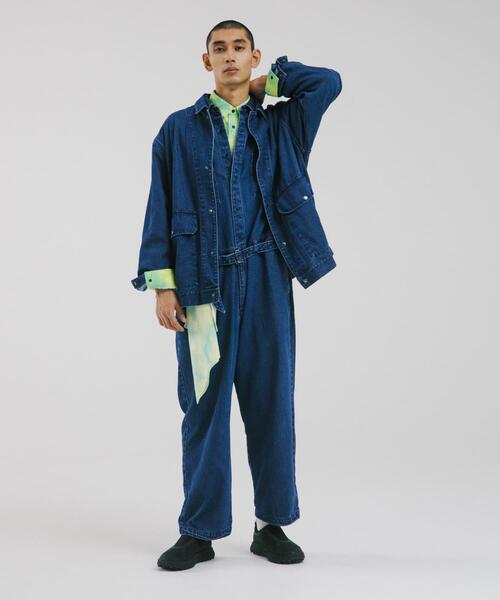 EKAL（エカル）の「デニムカバーオール（カバーオール・メンズ・ブルー・LARGE/MEDIUM）」の3枚目の写真