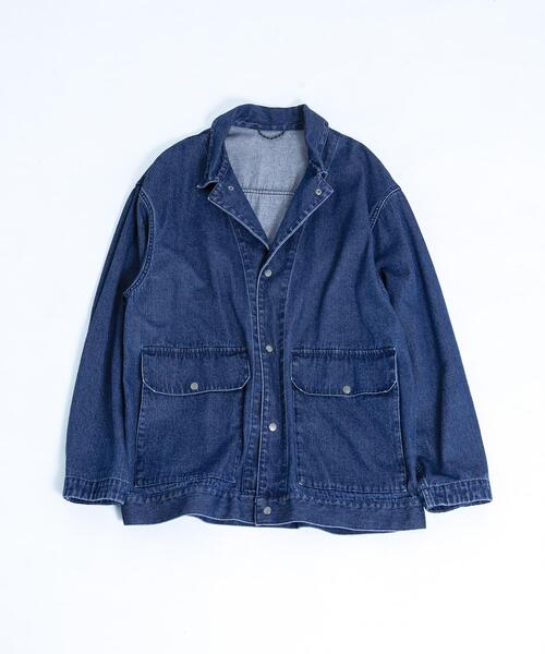 EKAL（エカル）の「デニムカバーオール（カバーオール・メンズ・ブルー・LARGE/MEDIUM）」の5枚目の写真