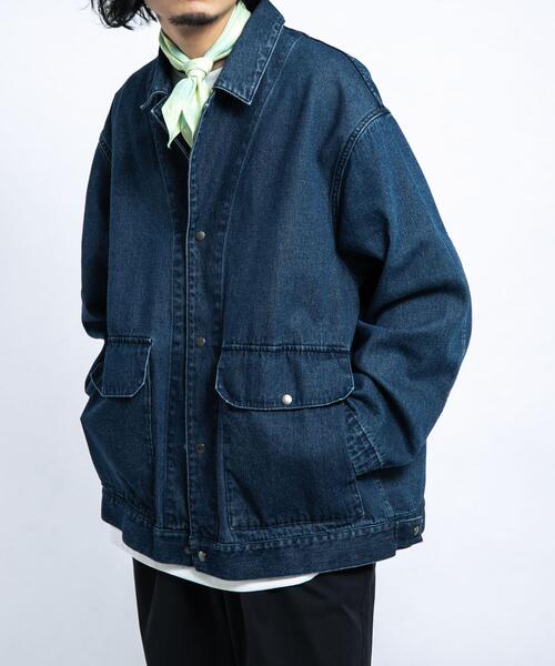 EKAL（エカル）の「デニムカバーオール（カバーオール・メンズ・ブルー・LARGE/MEDIUM）」の7枚目の写真