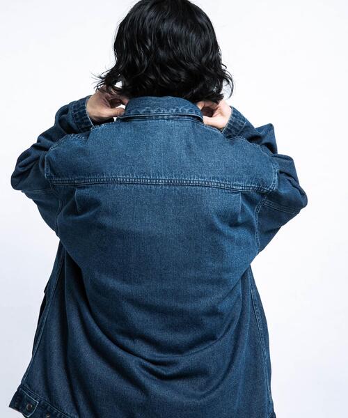 EKAL（エカル）の「デニムカバーオール（カバーオール・メンズ・ブルー・LARGE/MEDIUM）」の8枚目の写真