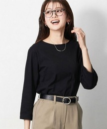 高身長 綿100%汗染み防止七分袖カットソーTシャツ(トールサイズ)