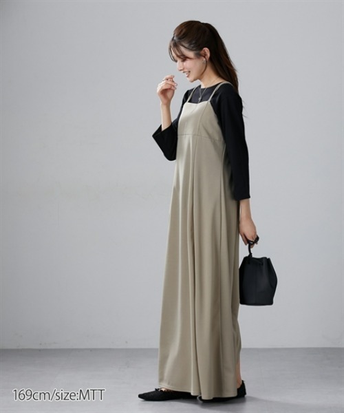 slattgir(スラットジール)の「高身長 綿100%汗染み防止七分袖カットソーTシャツ(トールサイズ)(Tシャツ/カットソー・レディース・ブラック/ブラウン系/オフホワイト・T3L/TLL/TL/TM/T5L/T4L)」の18枚目の写真