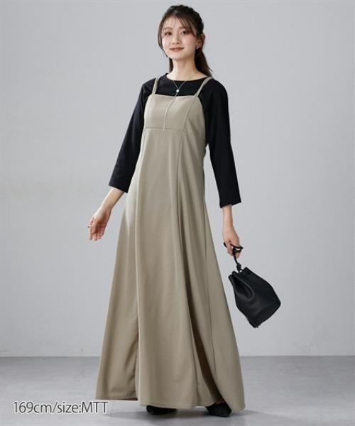 slattgir(スラットジール)の「高身長 綿100%汗染み防止七分袖カットソーTシャツ(トールサイズ)(Tシャツ/カットソー・レディース・ブラック/ブラウン系/オフホワイト・T3L/TLL/TL/TM/T5L/T4L)」の19枚目の写真