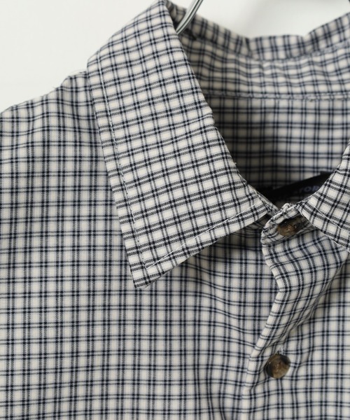 Jungle Storm（ジャングルストーム）の「JUNGLE STORM H/S小格子チェックショートレングスシャツ 半袖（シャツ/ブラウス・メンズ・チャコールグレー/ホワイト/ネイビー・M/L）」の16枚目の写真