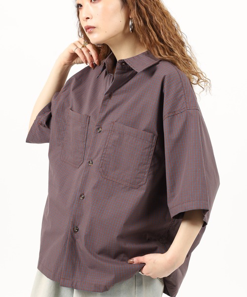 Jungle Storm（ジャングルストーム）の「JUNGLE STORM H/S小格子チェックショートレングスシャツ 半袖（シャツ/ブラウス・メンズ・チャコールグレー/ホワイト/ネイビー・M/L）」の7枚目の写真