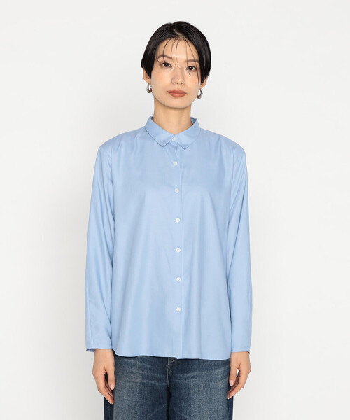 Gabardine K.T(ギャバジンケーティー)の「〔 +サイズ 〕 ニットコール レイヤードセーター(Tシャツ/カットソー・レディース・グレー/ライトグレー/ネイビー・13号)」の18枚目の写真