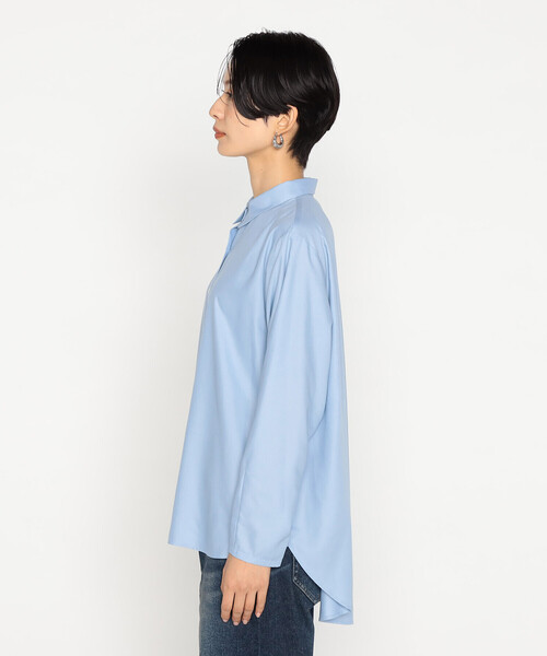 Gabardine K.T(ギャバジンケーティー)の「〔 +サイズ 〕 ニットコール レイヤードセーター(Tシャツ/カットソー・レディース・グレー/ライトグレー/ネイビー・13号)」の19枚目の写真