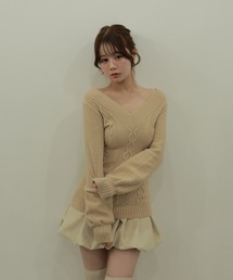 M DOLLY（エムドリー）の「cable lulea knit tops/ケーブルルレアニットトップス（ニット/セーター）」