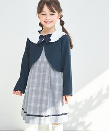 pairmanon（ペアマノン）の「【オケージョン対応】ガールズ ボレロセット シフォン袖 ノーカラーワンピース（ワンピース）」