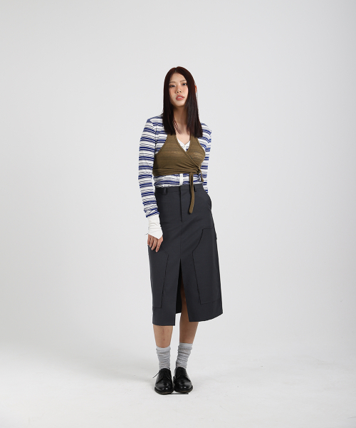 COTTONREBIRTHCLUB(コットンリバースクラブ)の「ダブルエッジスカート(グレー)(スカート・レディース・その他・SMALL/MEDIUM)」の1枚目の写真