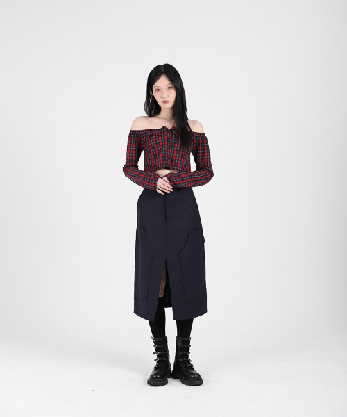 COTTONREBIRTHCLUB(コットンリバースクラブ)の「ダブルエッジスカート(グレー)(スカート・レディース・その他・SMALL/MEDIUM)」の4枚目の写真