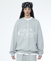 SSERPE（セルぺ）の「キャッチウェーブヘンリーネックスウェットシャツメランジグレー（スウェット）」