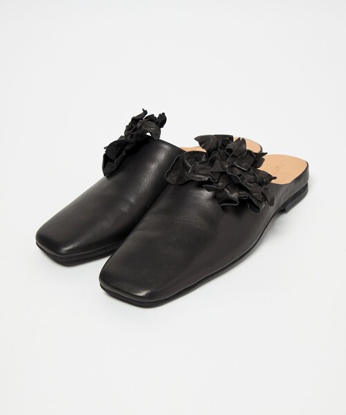 ODETTE E ODILE（オデットエオディール）の「コサージュミュール フラット10（スリッポン・レディース・オフホワイト/ブラック・22cm/22.5cm/23cm/23.5cm/24cm/24.5cm）」の21枚目の写真