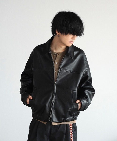 ARTIFICIAL GRAIN / FAUX SUEDE ZIP BLOUSON（ブルゾン）｜WYM LIDNM