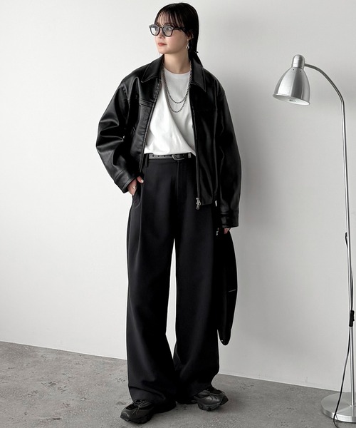 ARTIFICIAL GRAIN / FAUX SUEDE ZIP BLOUSON（ブルゾン）｜WYM LIDNM