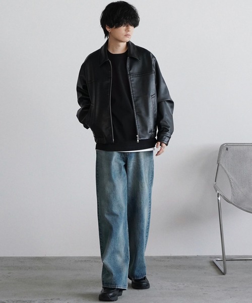 ジャケット・アウター ARTIFICIAL GRAIN FAUX SUEDE ZIP BLOUSON WYM LIDNM ブルゾン アウター ARTIFICIAL GRAIN / FAUX SUEDE ZIP