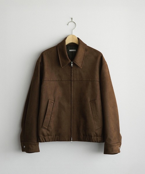 WYM LIDNM（ウィム バイ リドム）の「ARTIFICIAL GRAIN / FAUX SUEDE ZIP BLOUSON（ブルゾン・メンズ・ブラウン/ブラック・XS/S/M/L）」の21枚目の写真