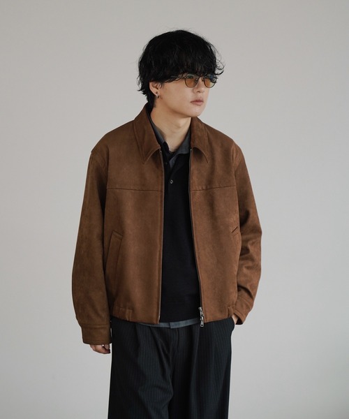 WYM LIDNM(ウィム バイ リドム)の「FAUX SUEDE ZIP BLOUSON(ブルゾン・メンズ・ブラウン/ブラック/ブラック系・XS/S/M/L)」の5枚目の写真