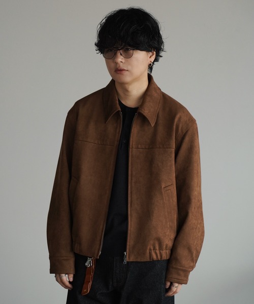 WYM LIDNM(ウィム バイ リドム)の「FAUX SUEDE ZIP BLOUSON(ブルゾン・メンズ・ブラウン/ブラック/ブラック系・XS/S/M/L)」の10枚目の写真
