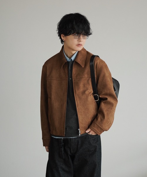 WYM LIDNM(ウィム バイ リドム)の「FAUX SUEDE ZIP BLOUSON(ブルゾン・メンズ・ブラウン/ブラック/ブラック系・XS/S/M/L)」の19枚目の写真