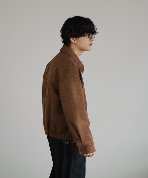 WYM LIDNM(ウィム バイ リドム)の「FAUX SUEDE ZIP BLOUSON(ブルゾン・メンズ・ブラウン/ブラック/ブラック系・XS/S/M/L)」の12枚目の写真