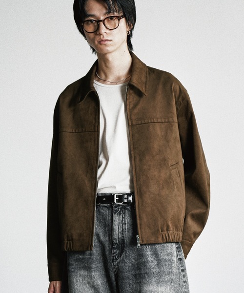WYM LIDNM（ウィム バイ リドム）の「ARTIFICIAL GRAIN / FAUX SUEDE ZIP BLOUSON（ブルゾン・メンズ・ブラウン/ブラック・XS/S/M/L）」の11枚目の写真