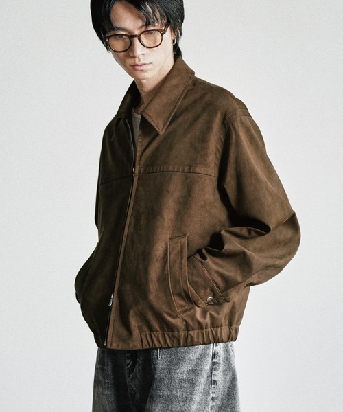 WYM LIDNM（ウィム バイ リドム）の「ARTIFICIAL GRAIN / FAUX SUEDE ZIP BLOUSON（ブルゾン・メンズ・ブラウン/ブラック・XS/S/M/L）」の12枚目の写真