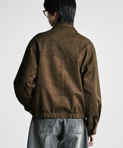 WYM LIDNM（ウィム バイ リドム）の「ARTIFICIAL GRAIN / FAUX SUEDE ZIP BLOUSON（ブルゾン・メンズ・ブラウン/ブラック・XS/S/M/L）」の13枚目の写真
