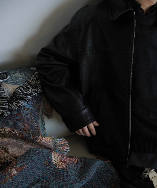 ARTIFICIAL GRAIN / FAUX SUEDE ZIP BLOUSON（ブルゾン）｜WYM LIDNM