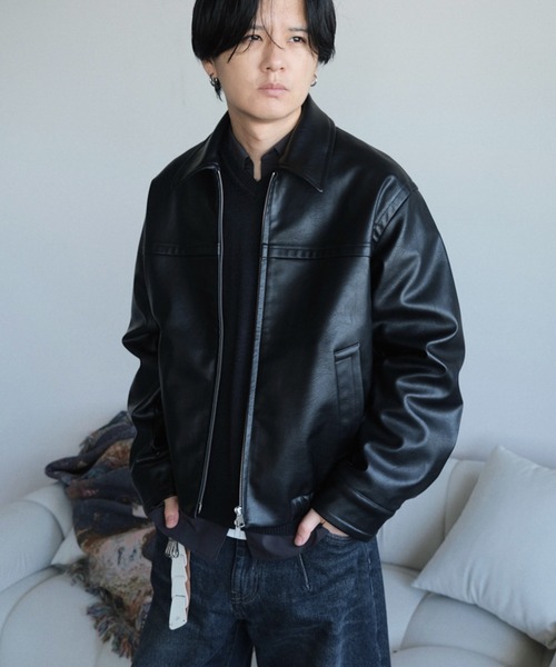 ARTIFICIAL GRAIN / FAUX SUEDE ZIP BLOUSON（ブルゾン）｜WYM LIDNM