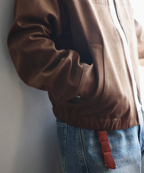 ARTIFICIAL GRAIN / FAUX SUEDE ZIP BLOUSON（ブルゾン）｜WYM LIDNM